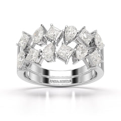 1.38 CT Two Layer Lab Diamond Ring