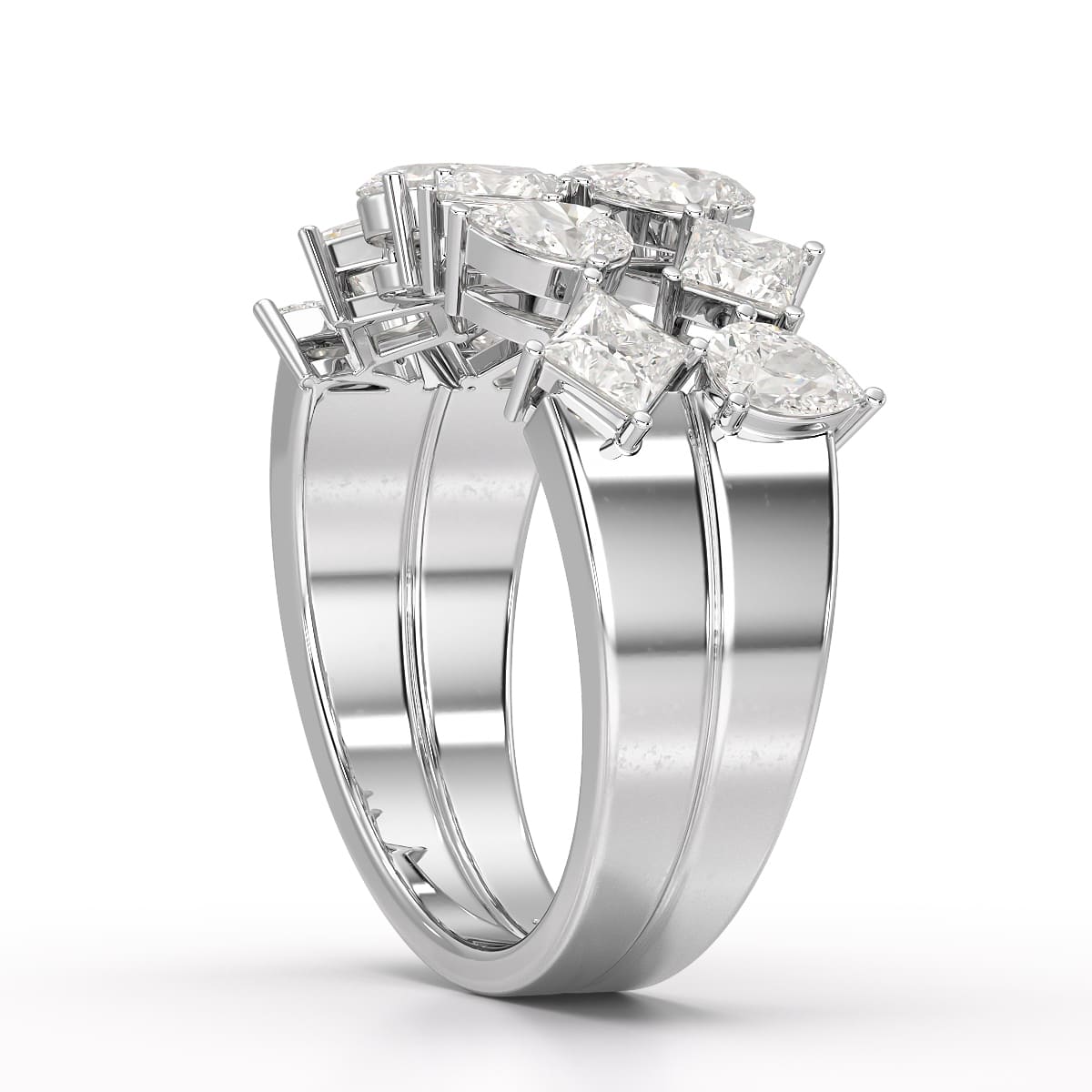 1.38 CT Two Layer Lab Diamond Ring