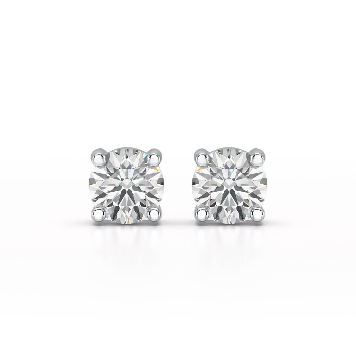 1.38 CT Single Diamond Stud Earrings - Jama Jewels 