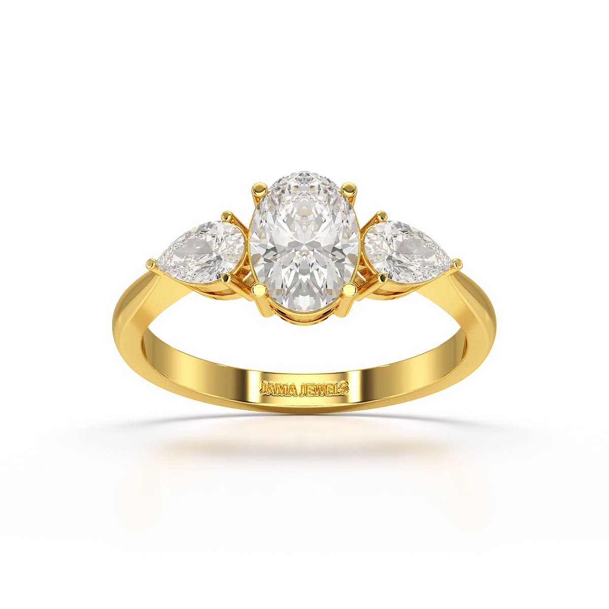 1.3 CT Three Stone Lab Diamond Ring