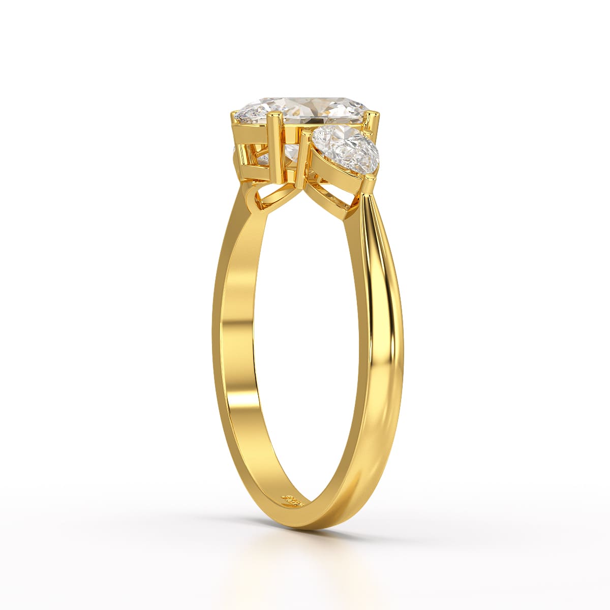 1.3 CT Three Stone Lab Diamond Ring