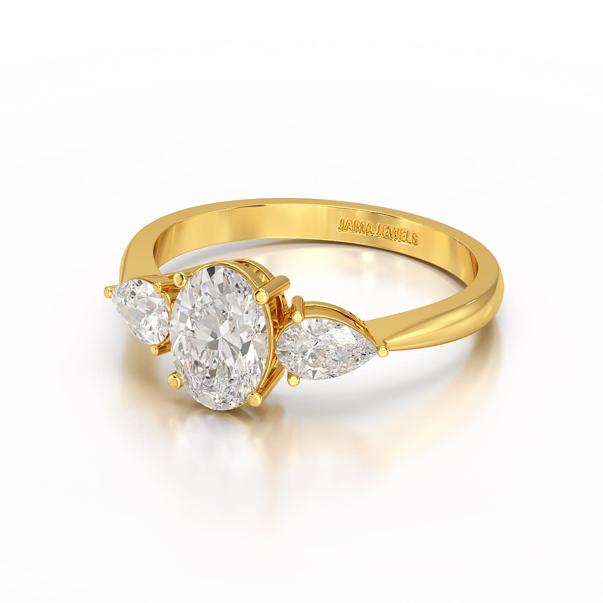 1.3 CT Three Stone Lab Diamond Ring