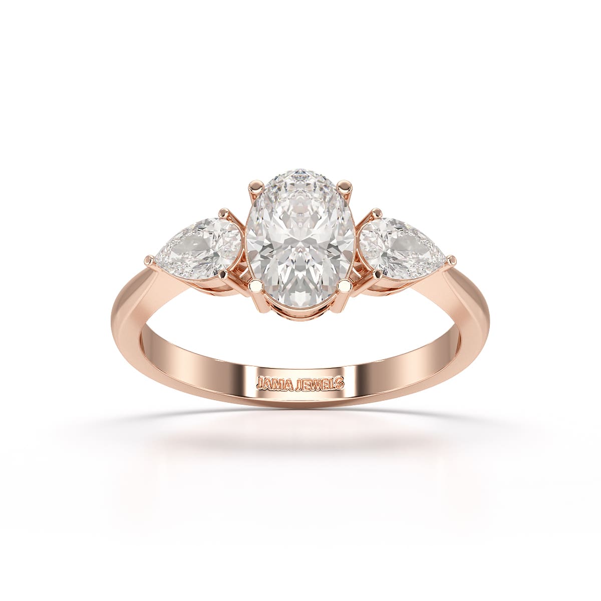 1.3 CT Three Stone Lab Diamond Ring