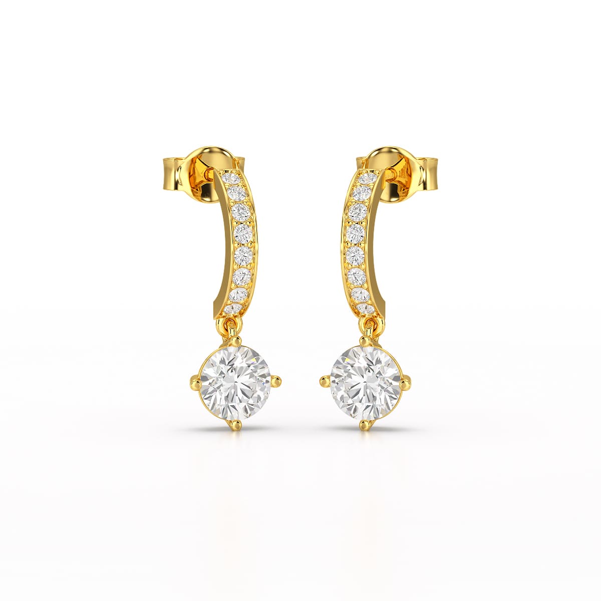 1.41 CT Lab Diamond Dangle Earring