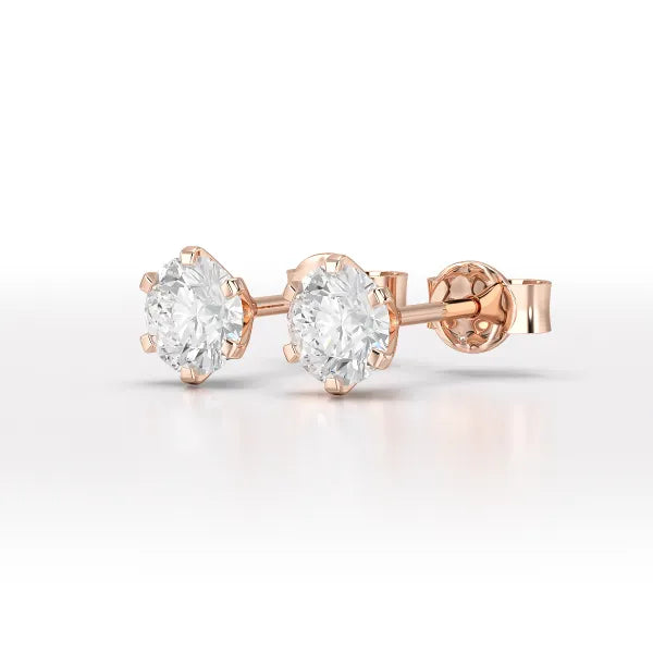 1.68 CT Round Lab Diamond Stud Earrings - Jama Jewels 