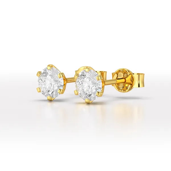 1.68 CT Round Lab Diamond Stud Earrings - Jama Jewels 