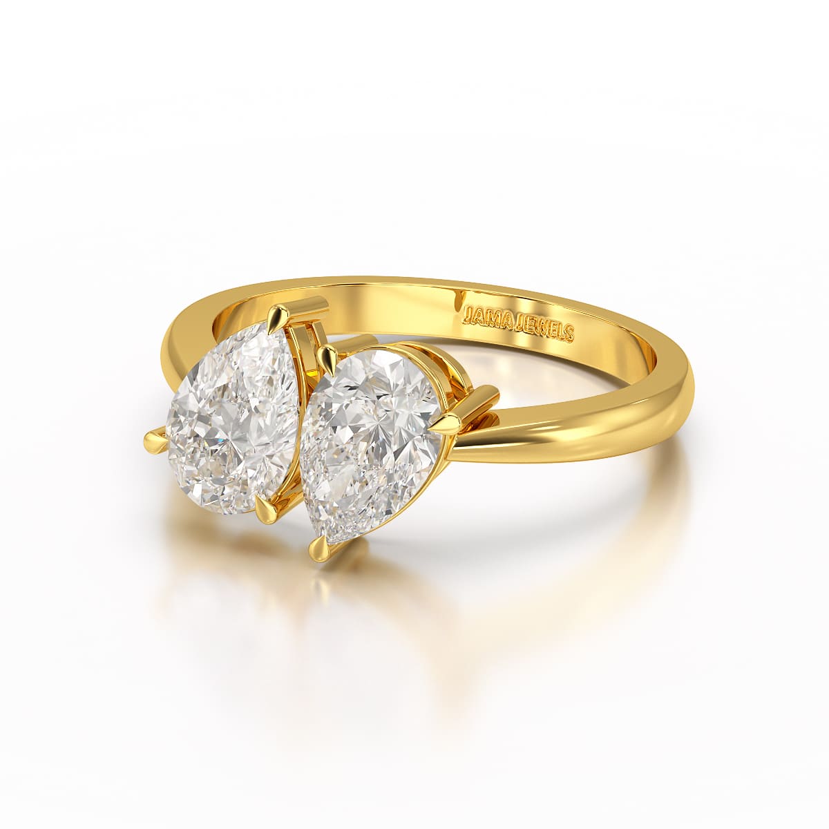 1.8 Carat Pear Cut Lab Diamond Ring