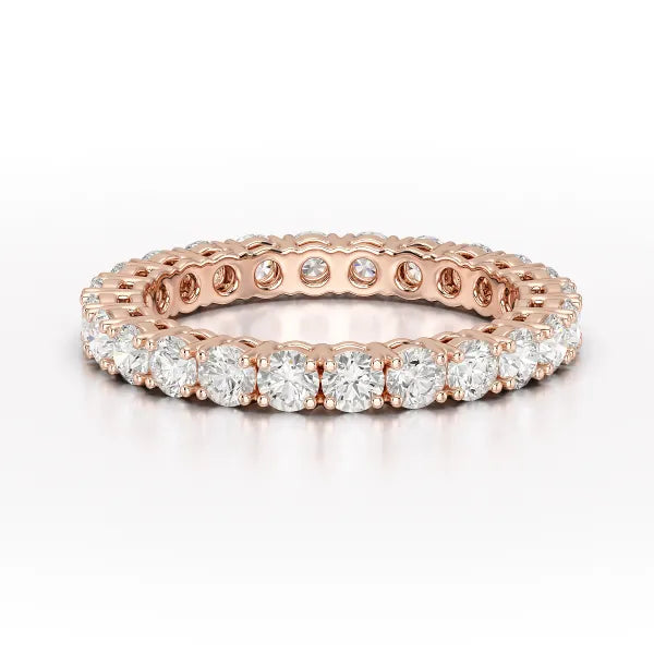 1.75 CT Full Classic Round Lab Diamonds Engagement Ring - Jama Jewels 