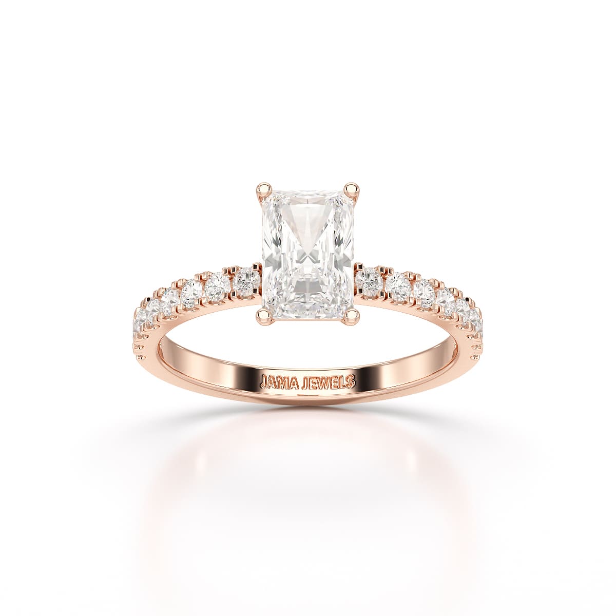 1.88 CT Radiant Cut Lab Diamond Ring