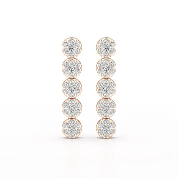 1.92 CT Diamond Designed Wedding Earrings - Jama Jewels 