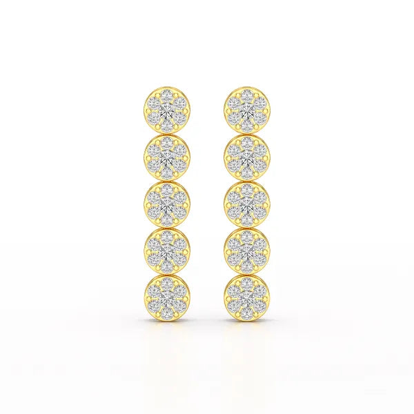 1.92 CT Diamond Designed Wedding Earrings - Jama Jewels 