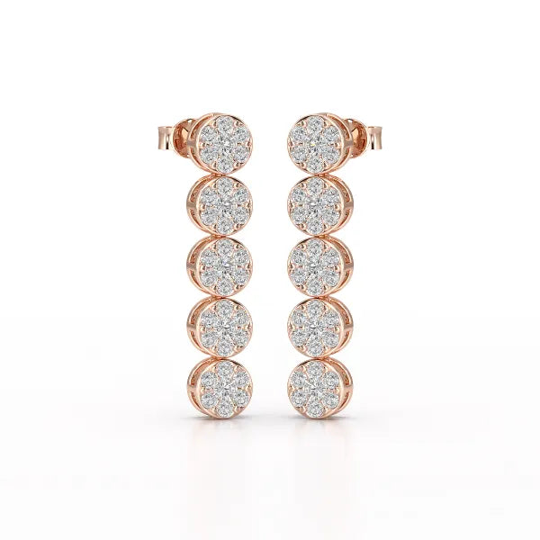 1.92 CT Diamond Designed Wedding Earrings - Jama Jewels 
