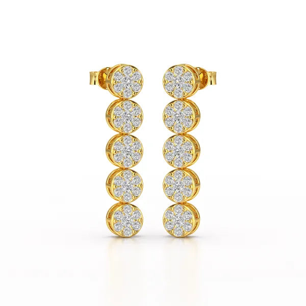 1.92 CT Diamond Designed Wedding Earrings - Jama Jewels 