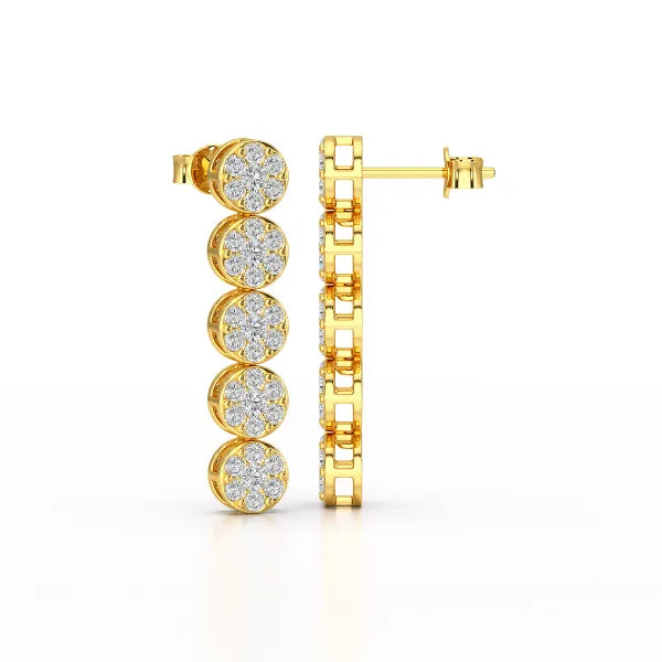 1.92 CT Diamond Designed Wedding Earrings - Jama Jewels 