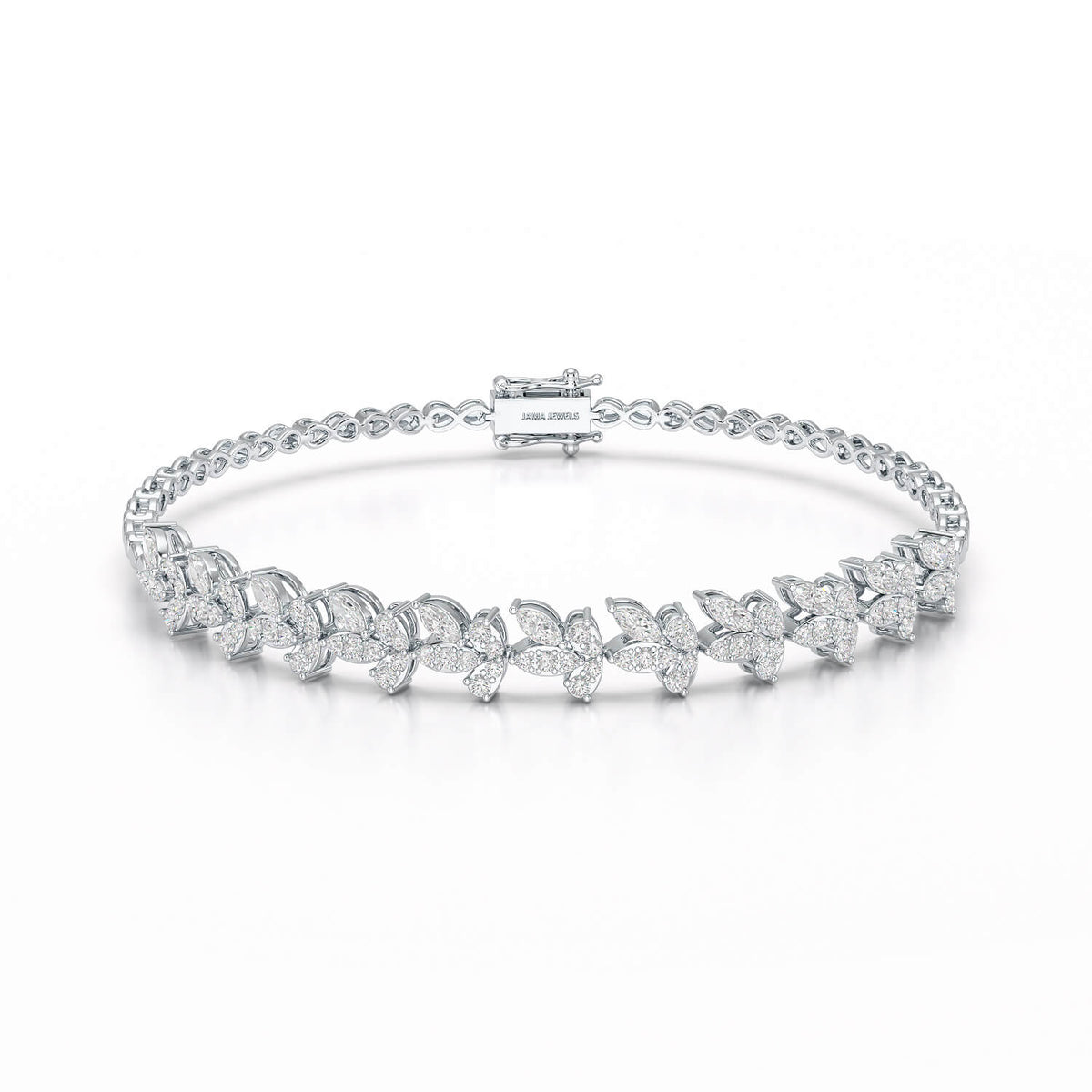 1.95 CT Marquise Cut Diamond Lab Created Bracelet