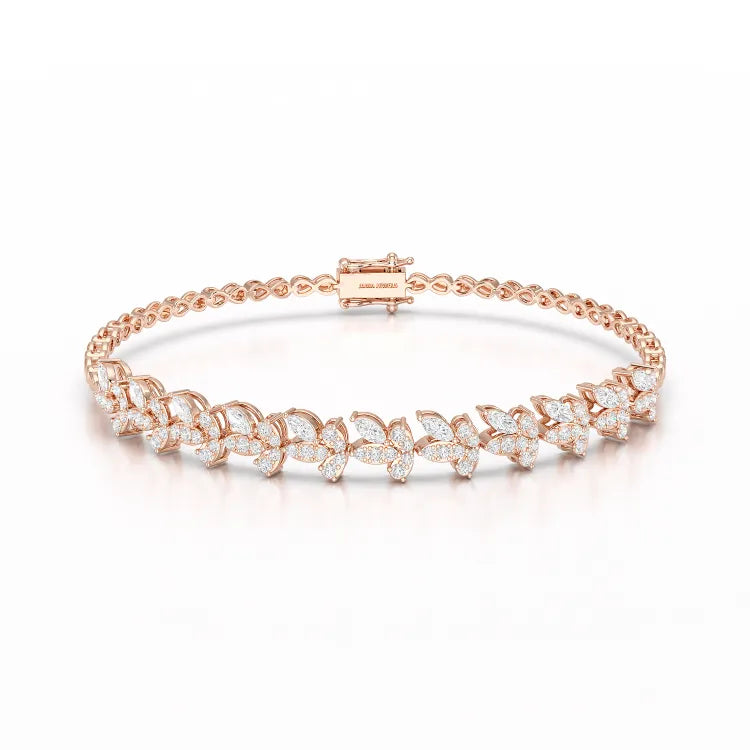 1.95 CT Marquise Cut Diamond Lab Created Bracelet