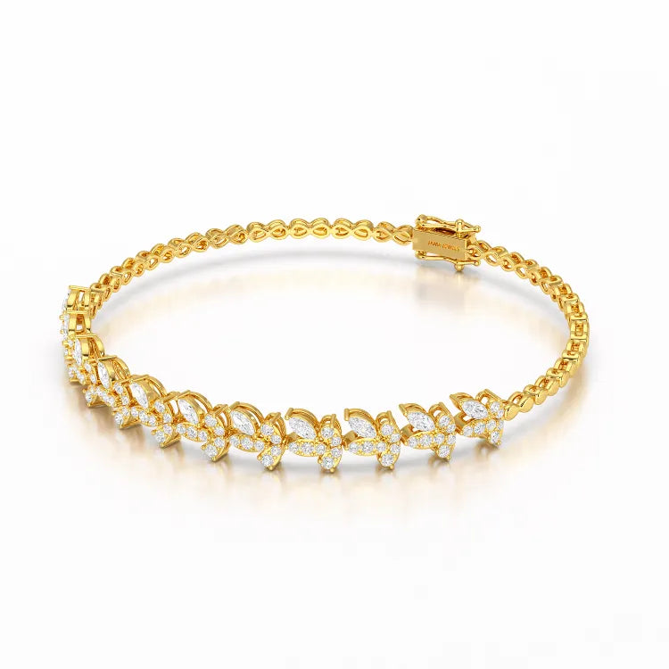 1.95 CT Marquise Cut Diamond Lab Created Bracelet
