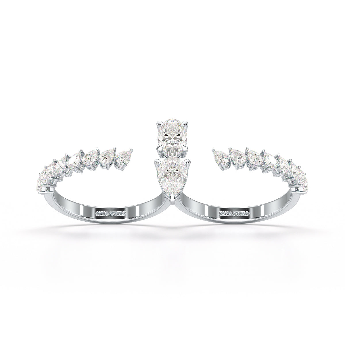 1.98 CT Lab Diamond Pear Cut Ring