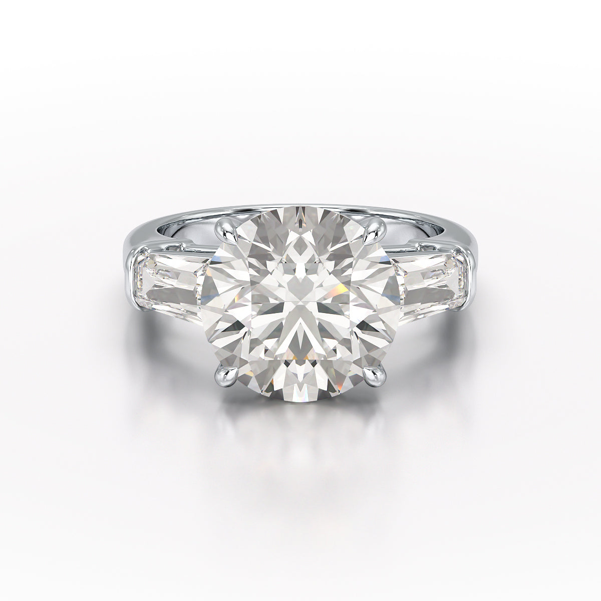 Three Stone Lab Diamond 2.74 CT Wedding Ring - Jama Jewels 