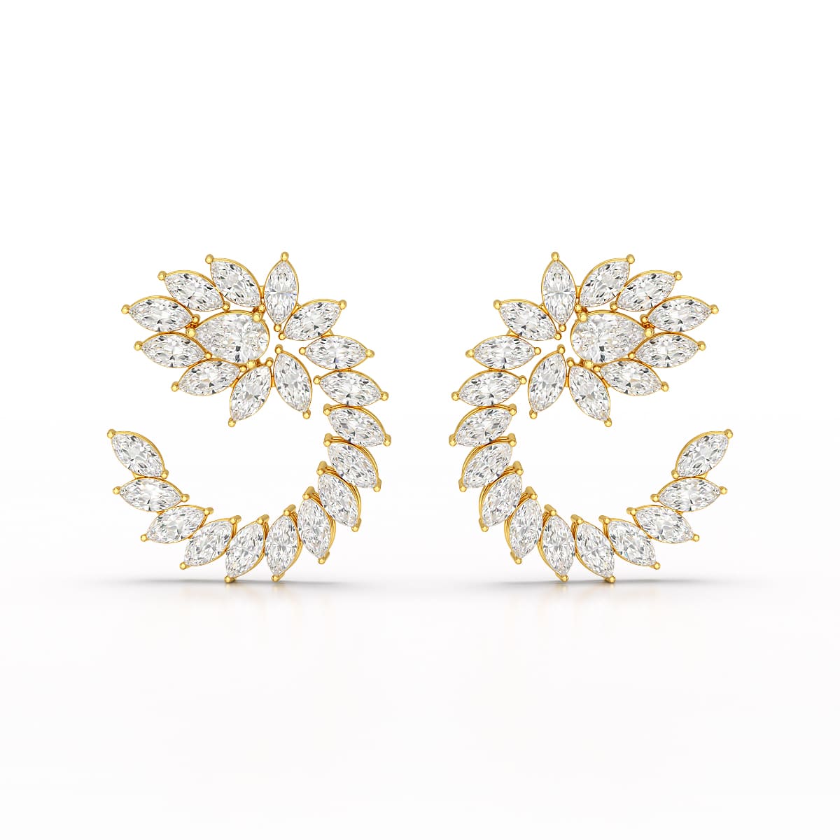 12.2 CT Marquise Cut Lab Diamond Earring