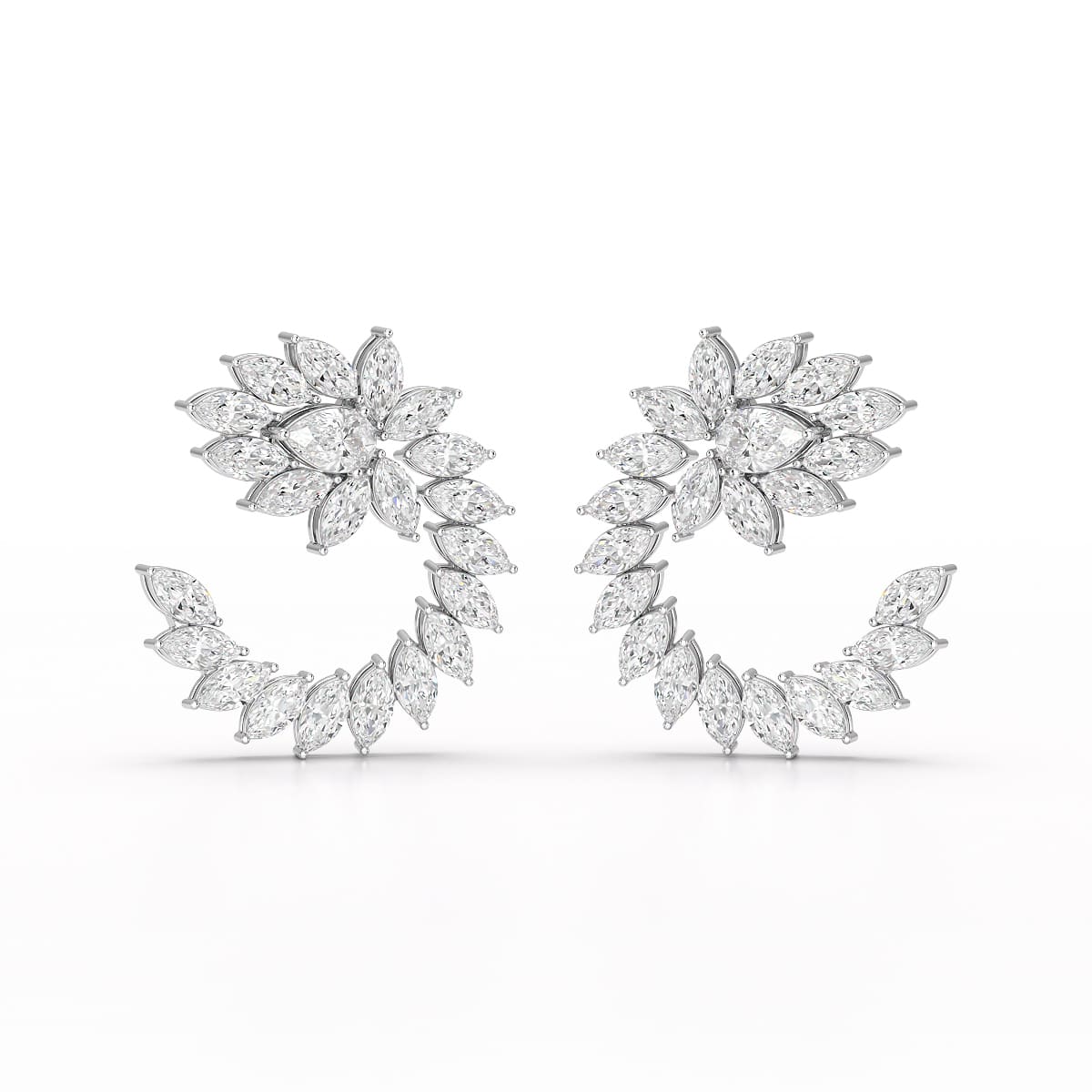 12.2 CT Marquise Cut Lab Diamond Earring