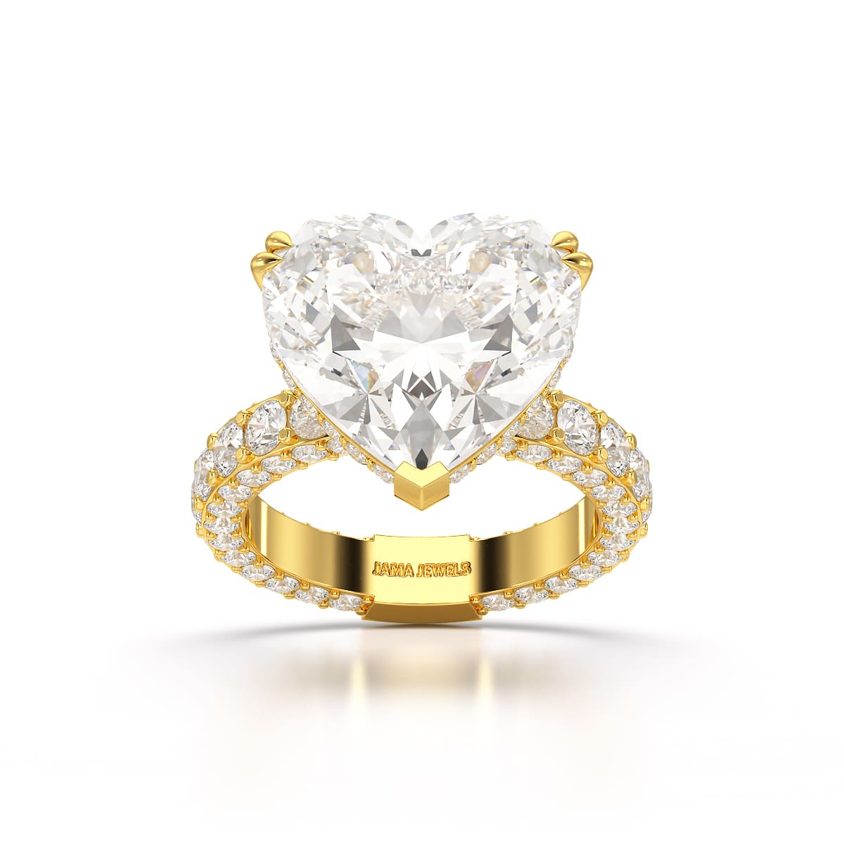 12.33 CT Hidden Halo Lab Diamond Heart Cut Ring