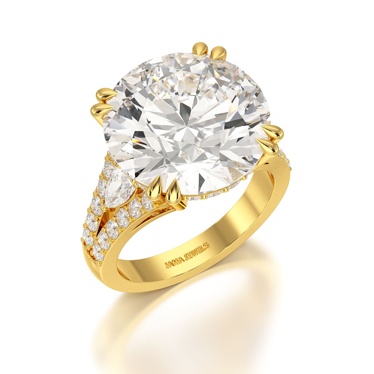 12.75 CT Round Cut Solitaire Lab Diamond Ring
