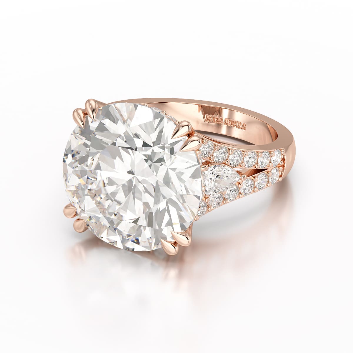 12.75 CT Round Cut Solitaire Lab Diamond Ring
