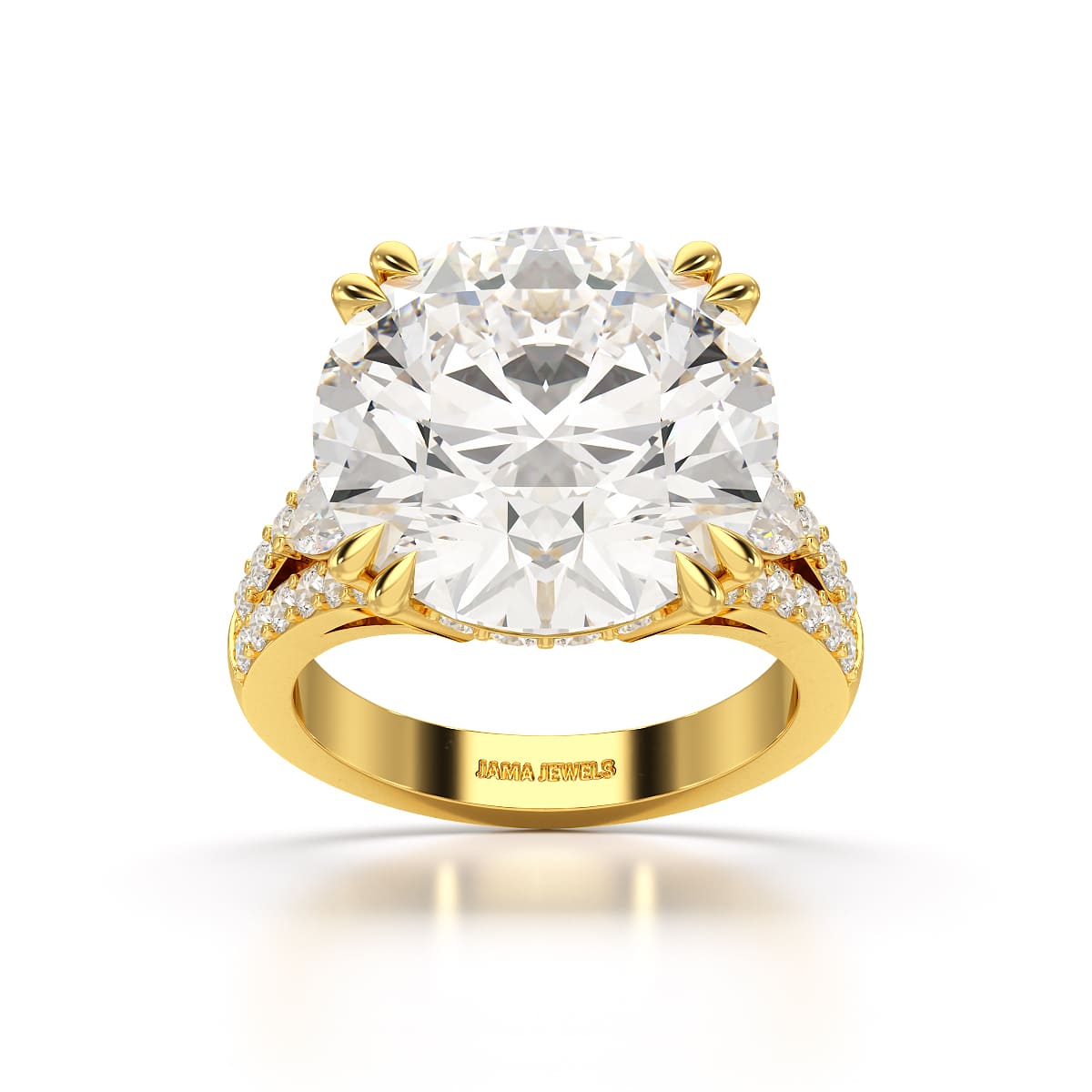 12.75 CT Round Cut Solitaire Lab Diamond Ring