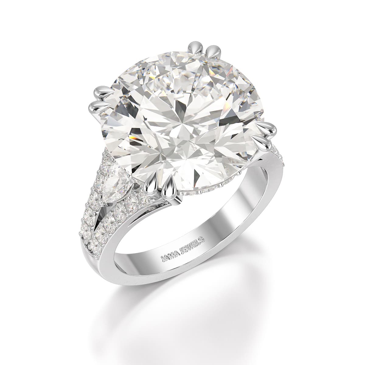 12.75 CT Round Cut Solitaire Lab Diamond Ring