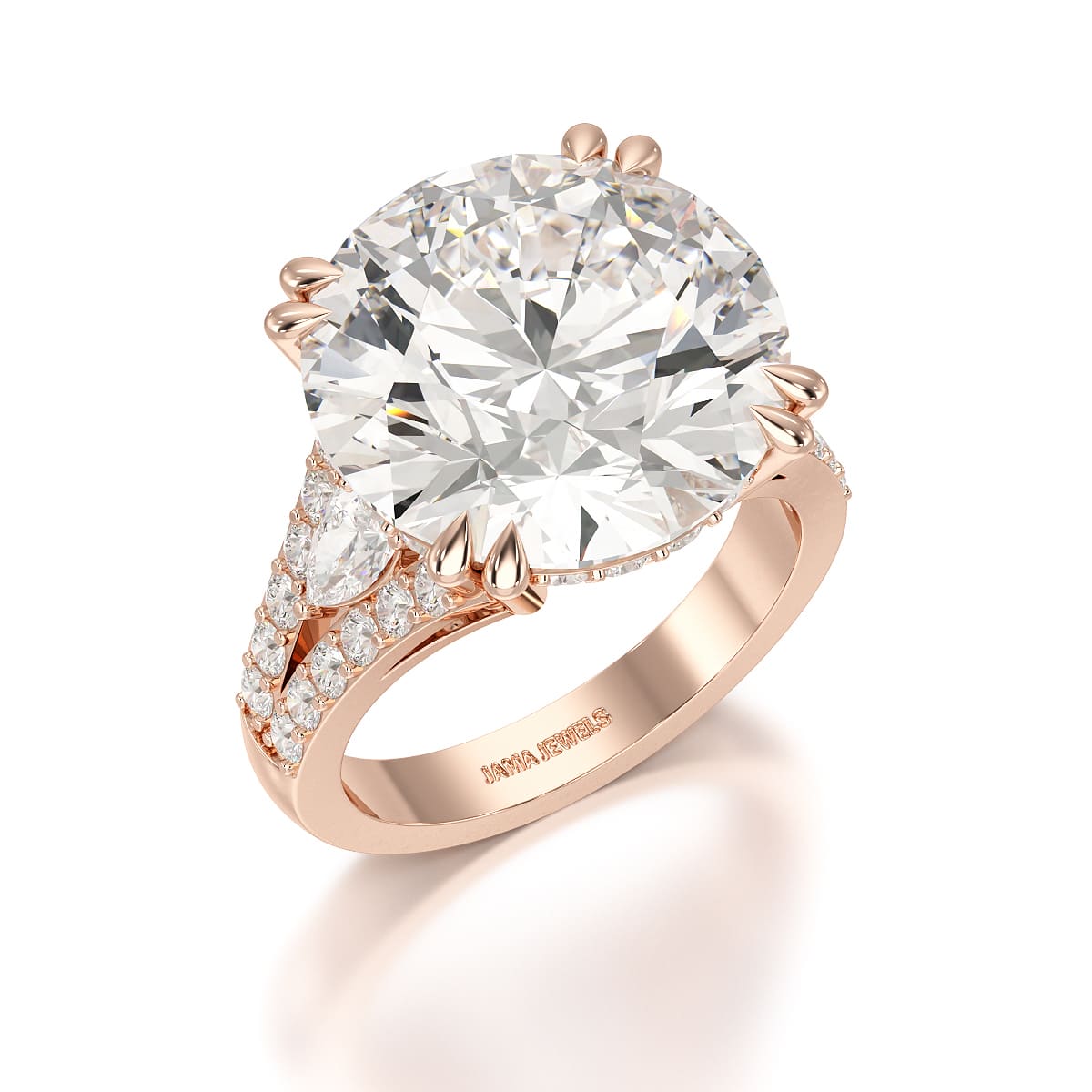 12.75 CT Round Cut Solitaire Lab Diamond Ring