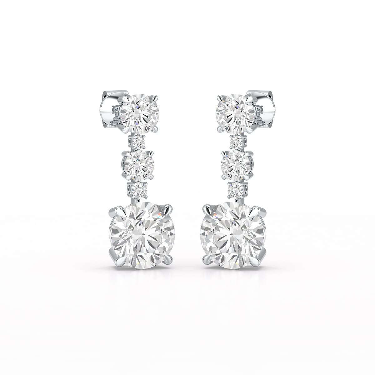 13.31 CT Round Cut Dangle Drop Earring