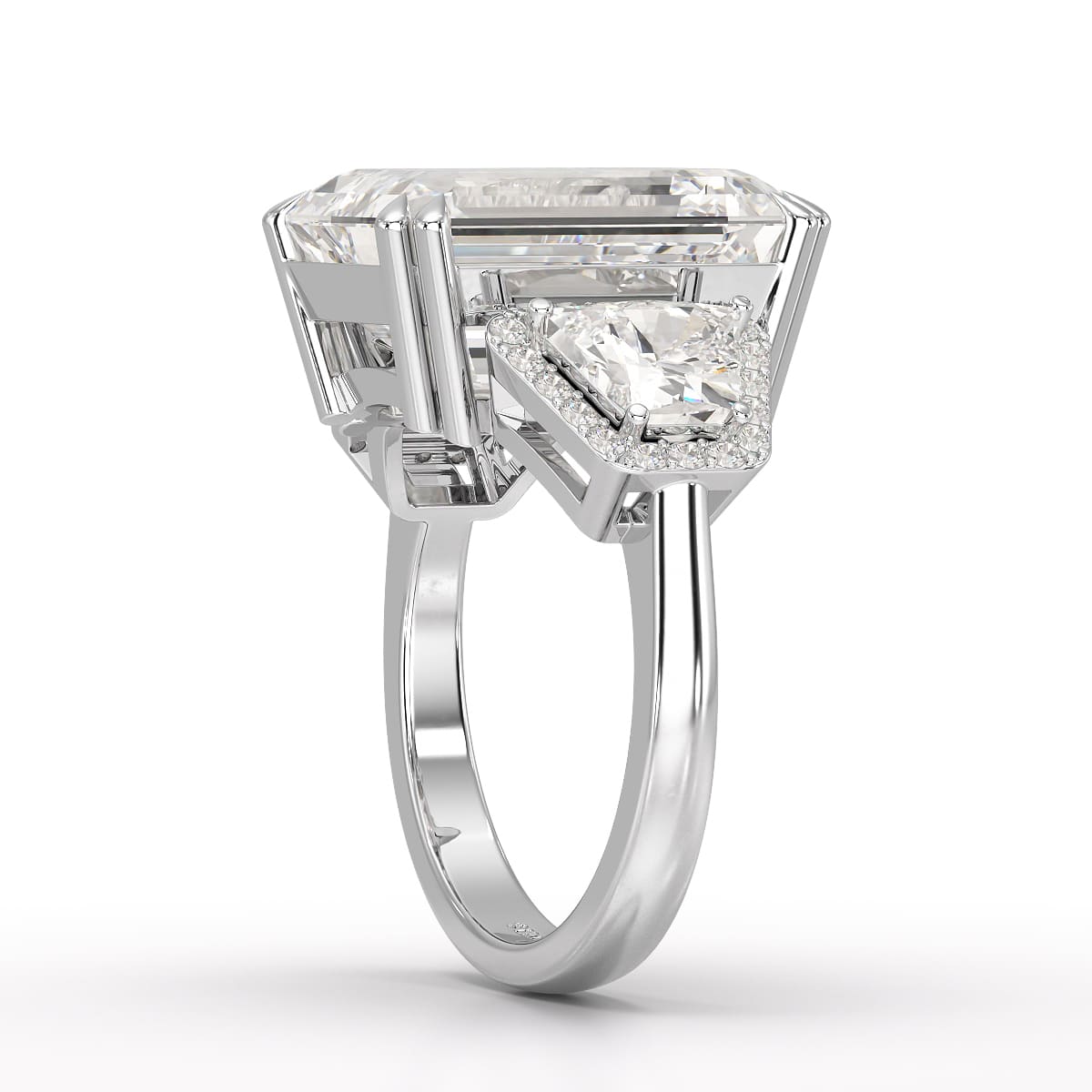 13.49 CT Emerald Cut Lab Diamond Ring