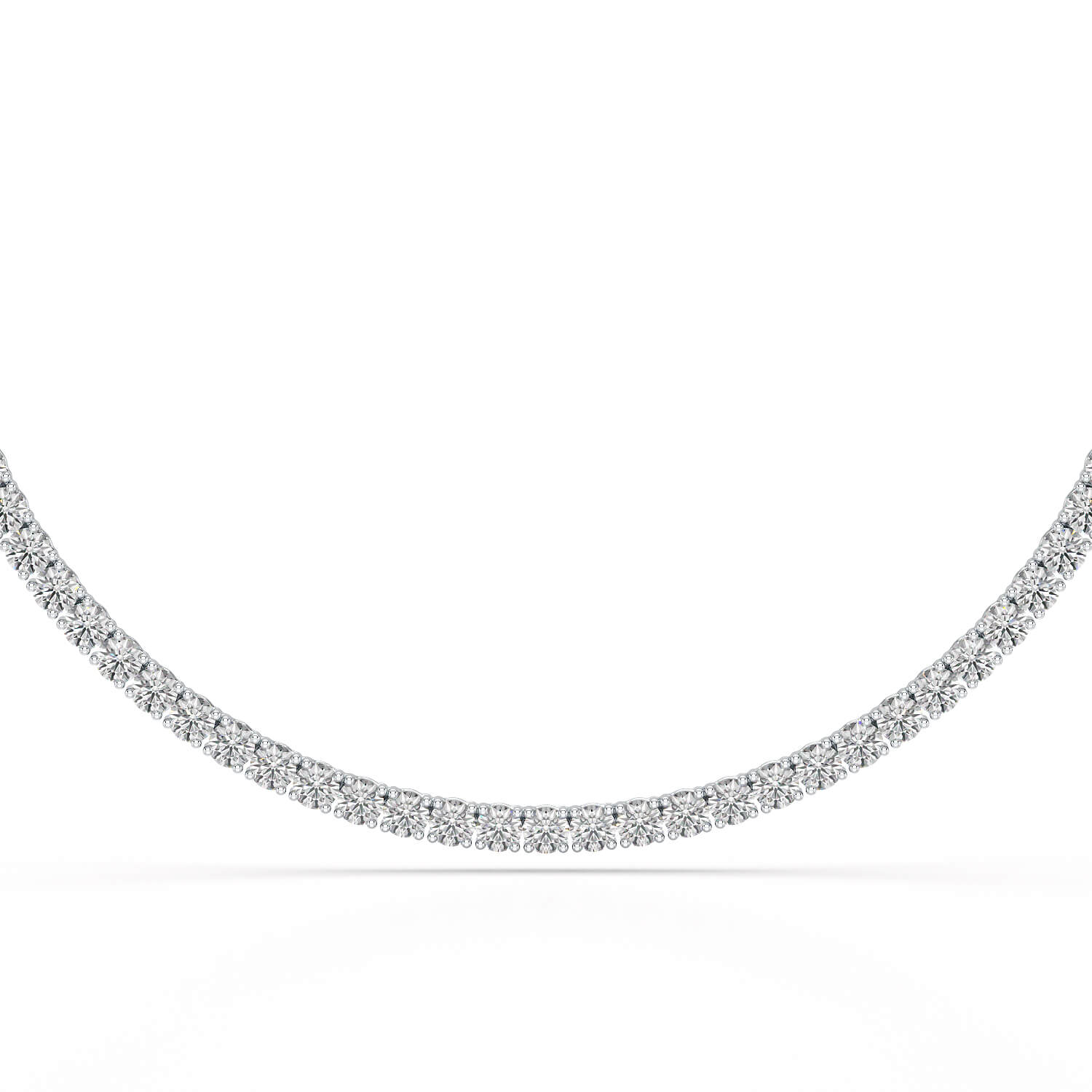 15.86 CT Round Brilliant Riviere Lab Diamond Necklace