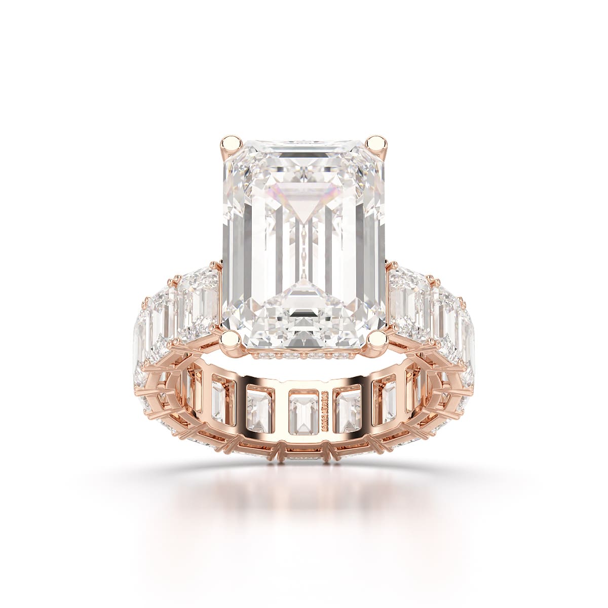 18.42 CT Emerald Cut Lab Diamond Solitaire Ring