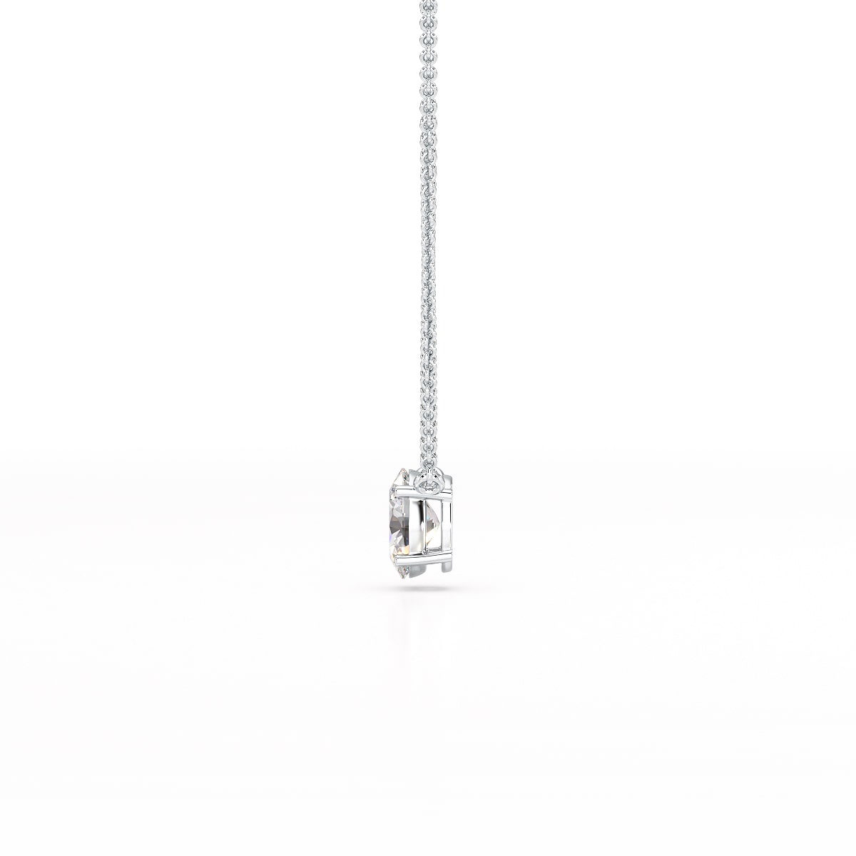 1 CT Oval Lab Grown Diamond Solitaire Pendant