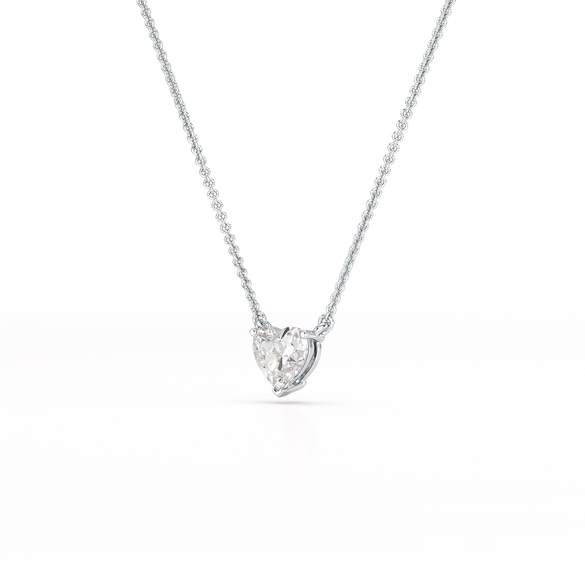 1 Ct Lab Grown Diamond Heart Pendant