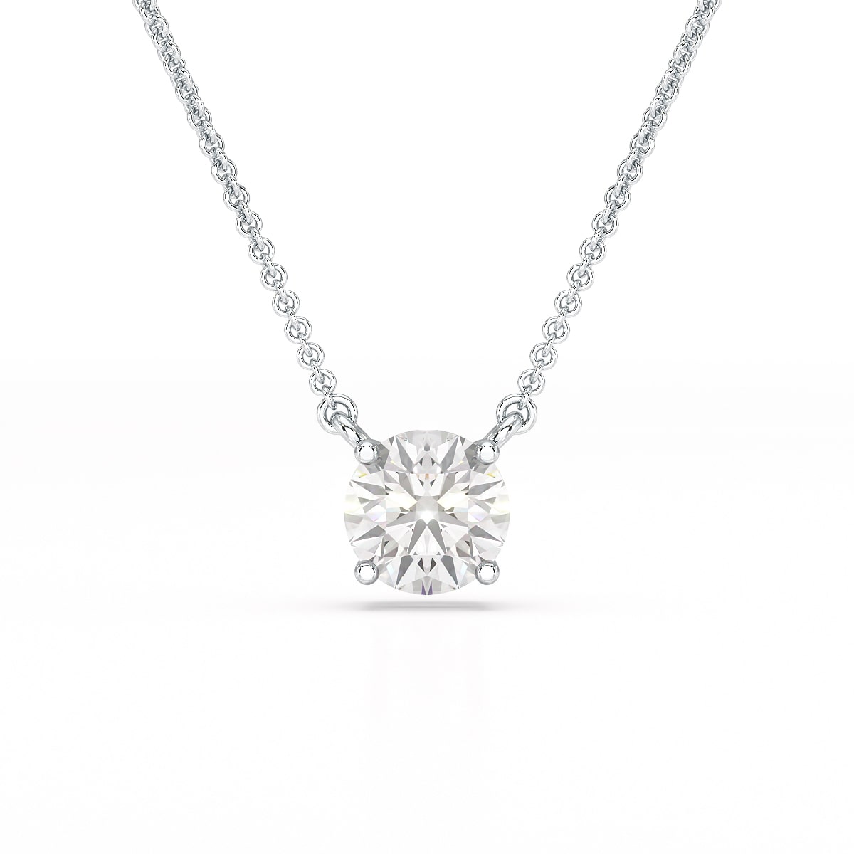 1 Carat Round Solitaire Lab Grown Diamond Pendant