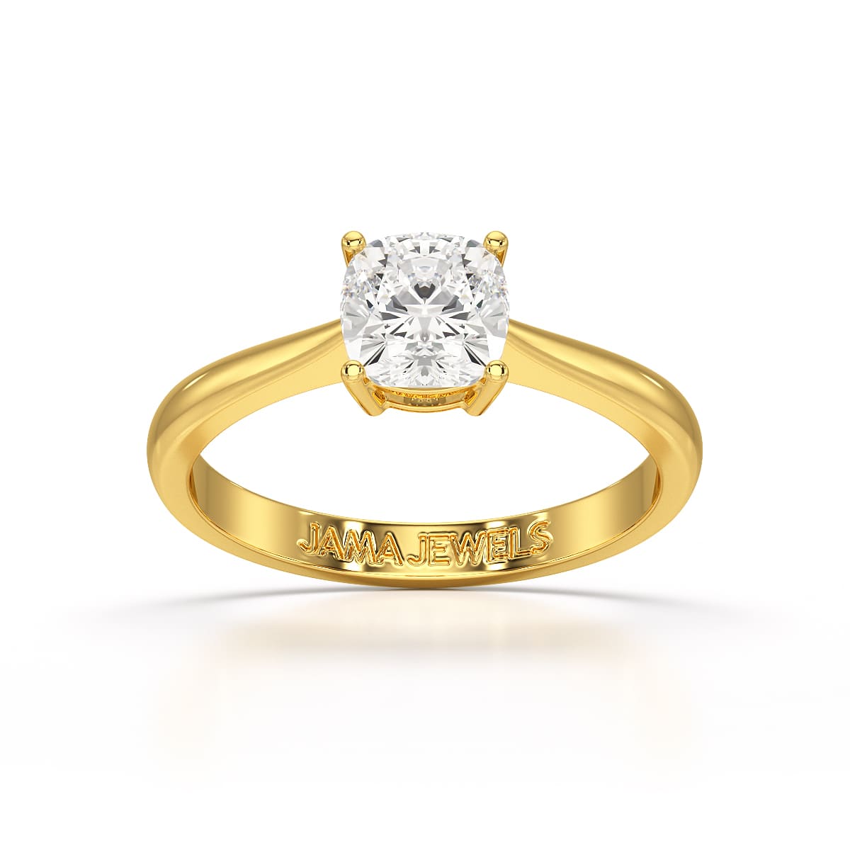 1 CT Cushion Cut Lab Diamond Solitaire Ring