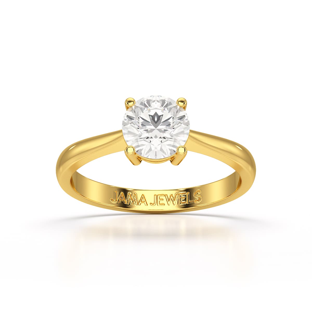 1 CT Round Cut Solitaire Lab Diamond Ring