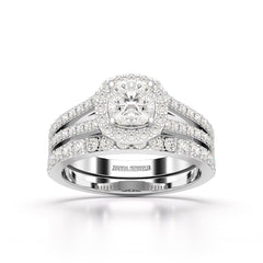 2.12 CT Cushion Cut Halo Lab Diamond  Ring