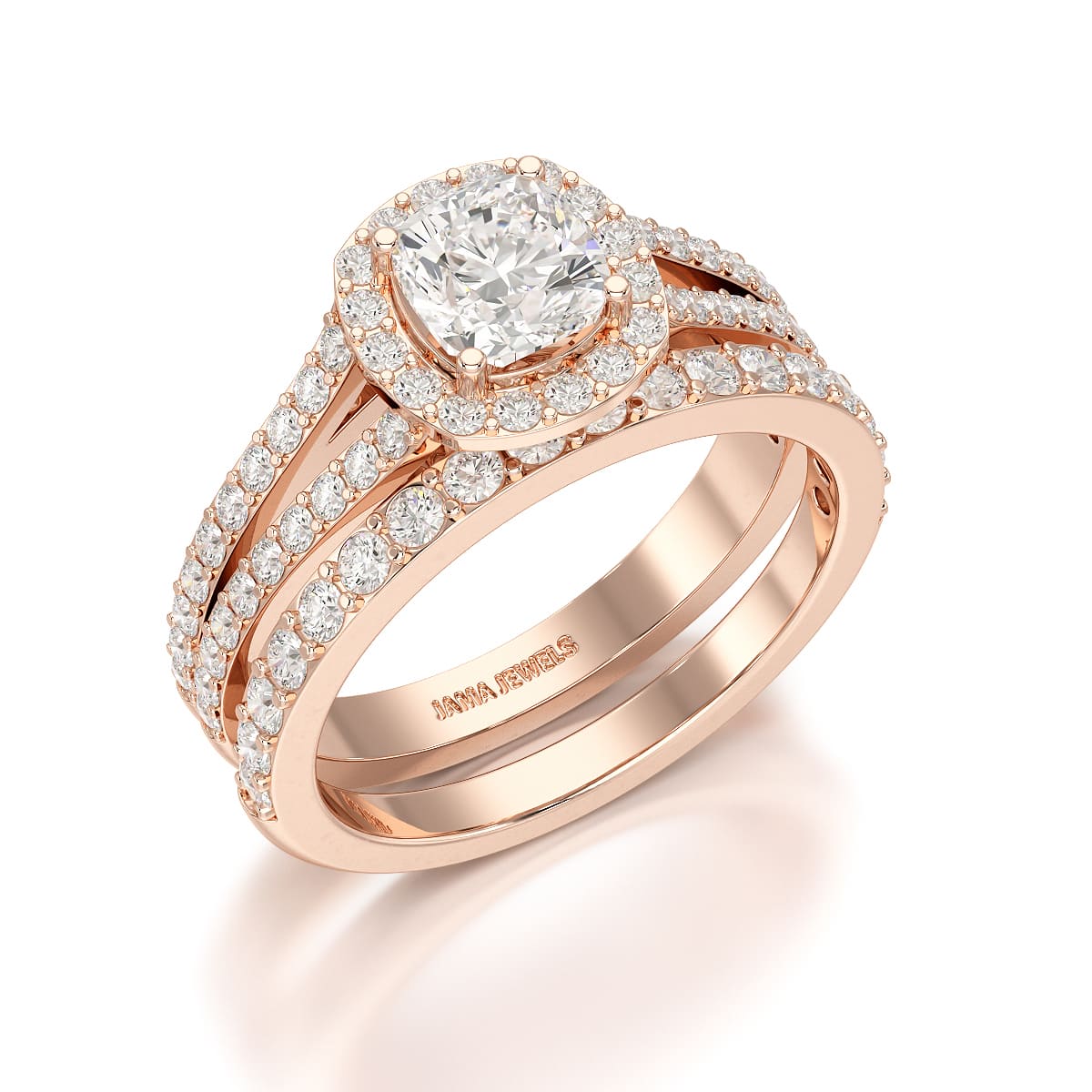 2.12 CT Cushion Cut Halo Lab Diamond  Ring