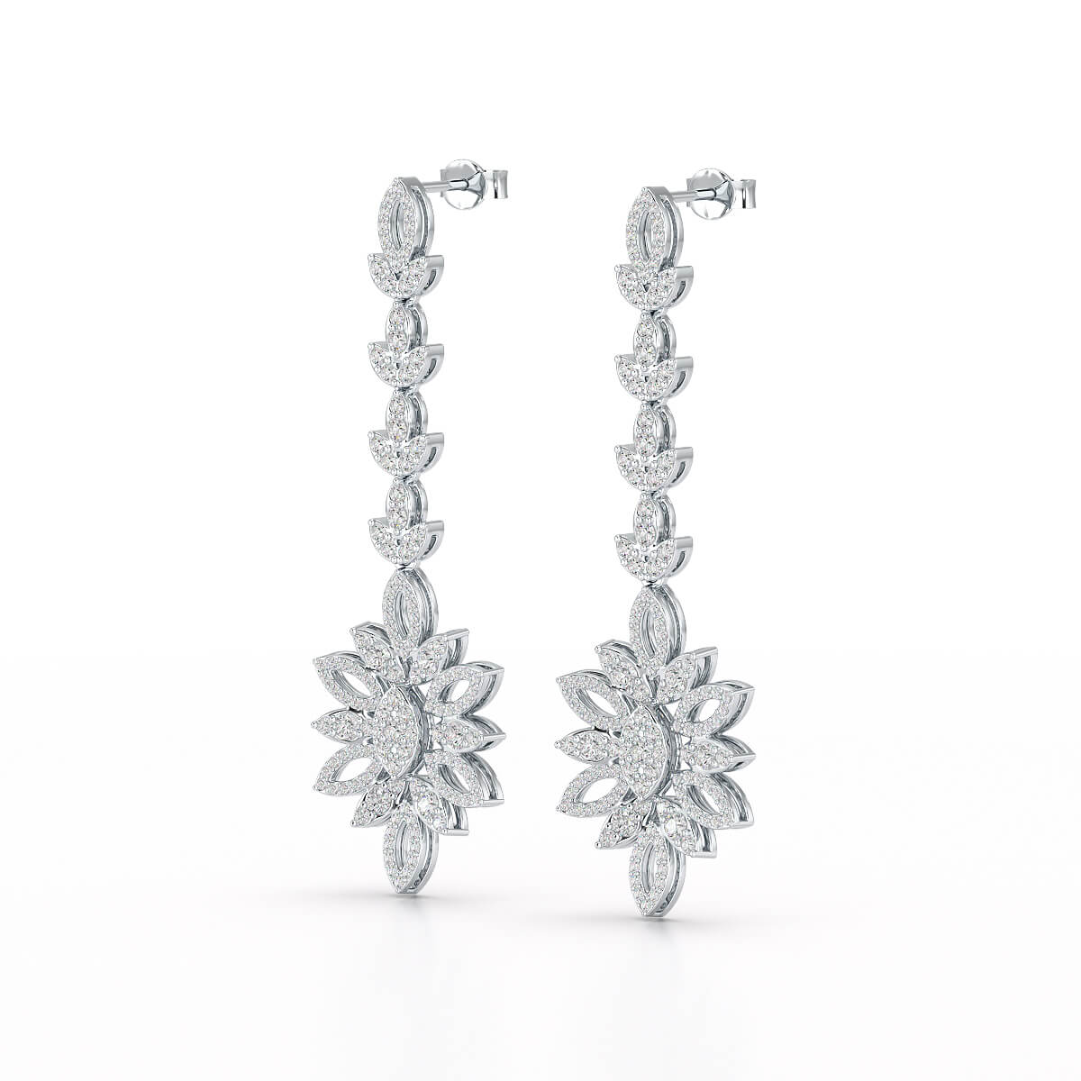2.15 CT Lab Diamond Dangle Wedding Earring
