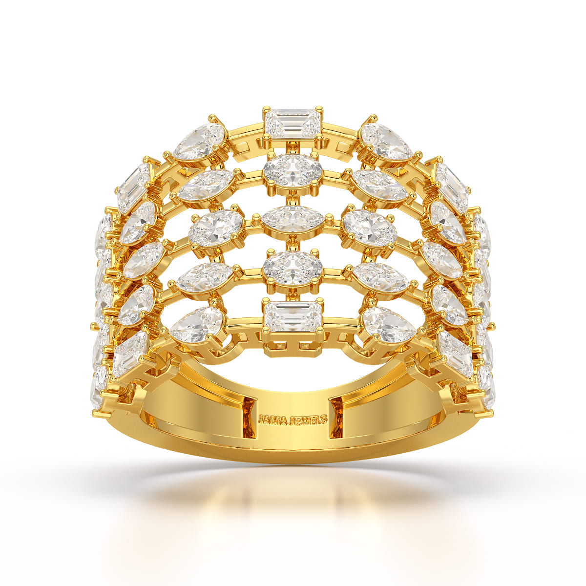 2.16 CT Multi Shape Layered Lab Diamond Ring