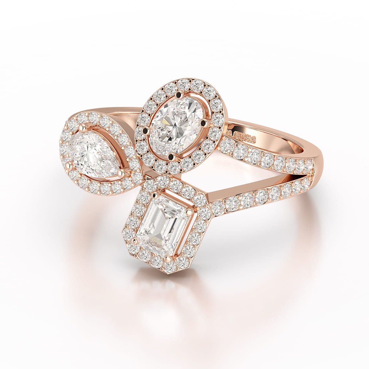 2.23 CT Lab Diamond Halo Ring