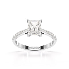 2.28 CT Solitaire Emerald Cut Lab Diamond Ring