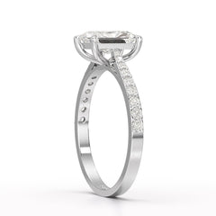 2.28 CT Solitaire Emerald Cut Lab Diamond Ring