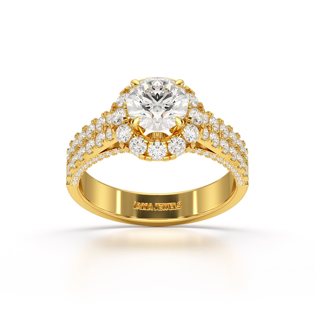 2.32 CT Halo Lab Diamond Engagement Ring