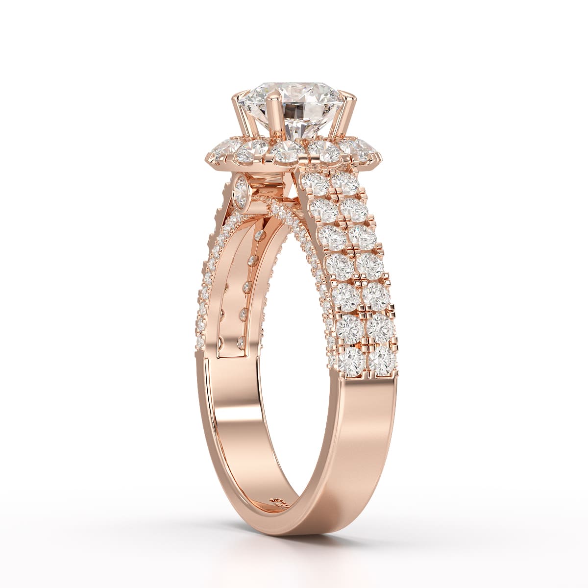 2.32 CT Halo Lab Diamond Engagement Ring