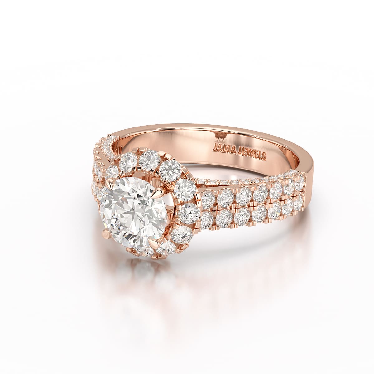 2.32 CT Halo Lab Diamond Engagement Ring